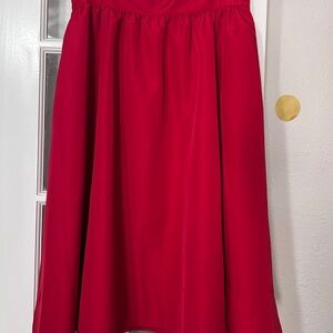 Old Navy Cherry-Red Midi Skirt